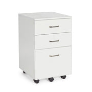 Cassettiera da ufficio in MDF tre cassetti Bianco Frassinato NADIR 40x44x h65 cm