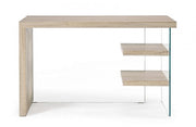 Scrivania in legno e vetro temperato Bilbao 120x50x76h cm