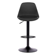 Sgabello regolabile completamente nero  36x40x85 cm