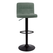 Sgabello regolabile colore menta con gambe nere opache  49x40x87 cm