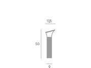 Lampada da esterno in alluminio pressofuso con diffusore opalino - Altezza max 160mm - IP44 alluminio