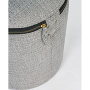 Set 2 Pouf in tessuto con contenitore Grigio RADMILA