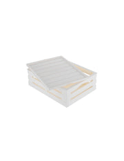 Cassetta Tina Box con copertura panna elegante e funzionale.