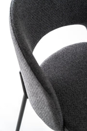 4x Sedia in tessuro grigio e gambe antracite 555x78,5h cm