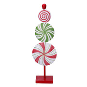 Caramella metallo con tre lecca-lecca multicolor cm14,5x8h46