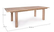 Tavolo Maryland rettangolare allungabile 180/240x100