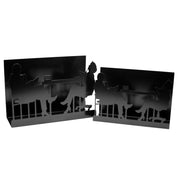 Portariviste metallo sagome 1-2 nero cm35x12h24