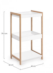 Scaffale in Bamboo portaoggetti cm 40x32x79,2h