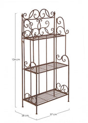 Scaffale 3 Piani Melanie Marrone cm 124 h