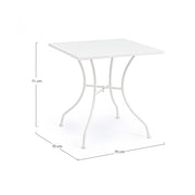 Tavolo in acciaio Kelsie bianco 70x70 cm