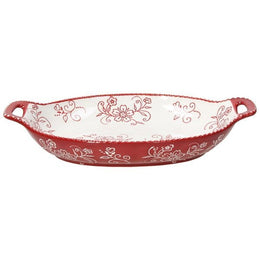 Pirofila 30,5x19,5 cm in Porcellana Rossa