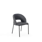 4x Sedia in tessuro grigio e gambe antracite 555x78,5h cm