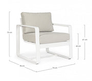 2x Poltrona C-C Merrigan Bianco Yk11