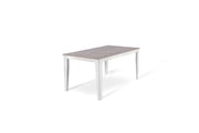 Tavolo allungabile antracite-bianco 80 cm x 130-290 cm H. 76 cm