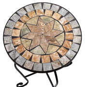 Tavolo mosaico in metallo Urbino con 2 sedie