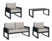 Set salotto giardino Captiva antracite