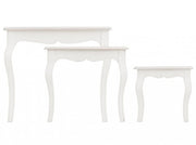 Set classico 3 Tavolini Clorine in legno