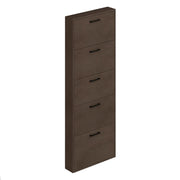 Scarpiera Slim in legno nobilitato 5 ribalte fango h180x65x15 cm