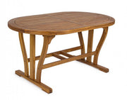 Tavolo per esterno in legno di Acacia Ovale Allungabile 150-200x90x h74 cm