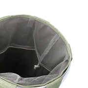 Cestone tessuto sacco verde tondo pieghevole cm ø40h55