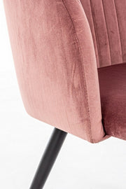 2x Sedia Queen Velvet Blush
