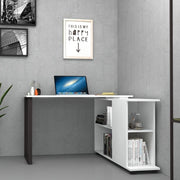 Scrivania con libreria reversibile Bianco OSLO 120x60x h74 cm EFFEZ