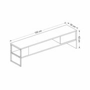Porta tv bianco e nero Concord 150x35xh.42 cm.
