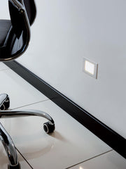 Lampada da incasso in alluminio pressofuso con diffusore in vetro satinato - 3W, 300 lumen, 4000°K bianco