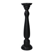 Portacandele legno nero cm11,5/12,5h50