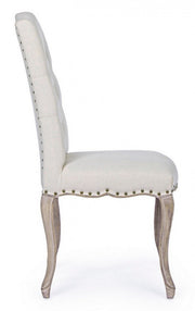 2x Sedia in tessuto imbottito stile classico