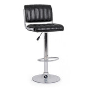 Sgabello da bar in similpelle Nero BARCLAY 46x51,5x h88,5-109,5 cm