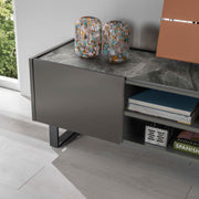 Porta TV grigio-grigio scuro 40  cm x 140  cm H. 45  cm