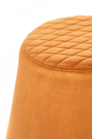 Pouf velluto metallo arancione cm 46,5 x 46,5 x h 33