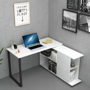 Scrivania con libreria reversibile Bianco OSLO 120x60x h74 cm EFFEZ