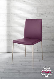 4x Sedia in similpelle viola 41,5x485h cm