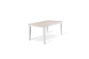 Tavolo allungabile cemento bianco 80 cm x 130-290 cm H. 76 cm