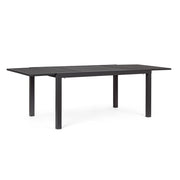 Tavolo allungabile antracite in alluminio stile classico cm 160-240x90