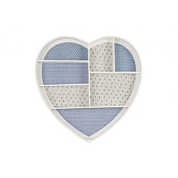 Porta gioielli blue Cuore in legno