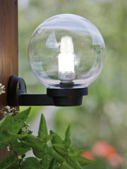 Lampada da esterno in termoplastico con sfera opale Ø 25cm nero