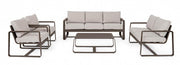 Tavolino coffee in alluminio stile industrial cm 105x62