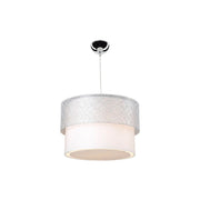 Lampada a sospensione Polo MDL2355 in tessuto grigio
